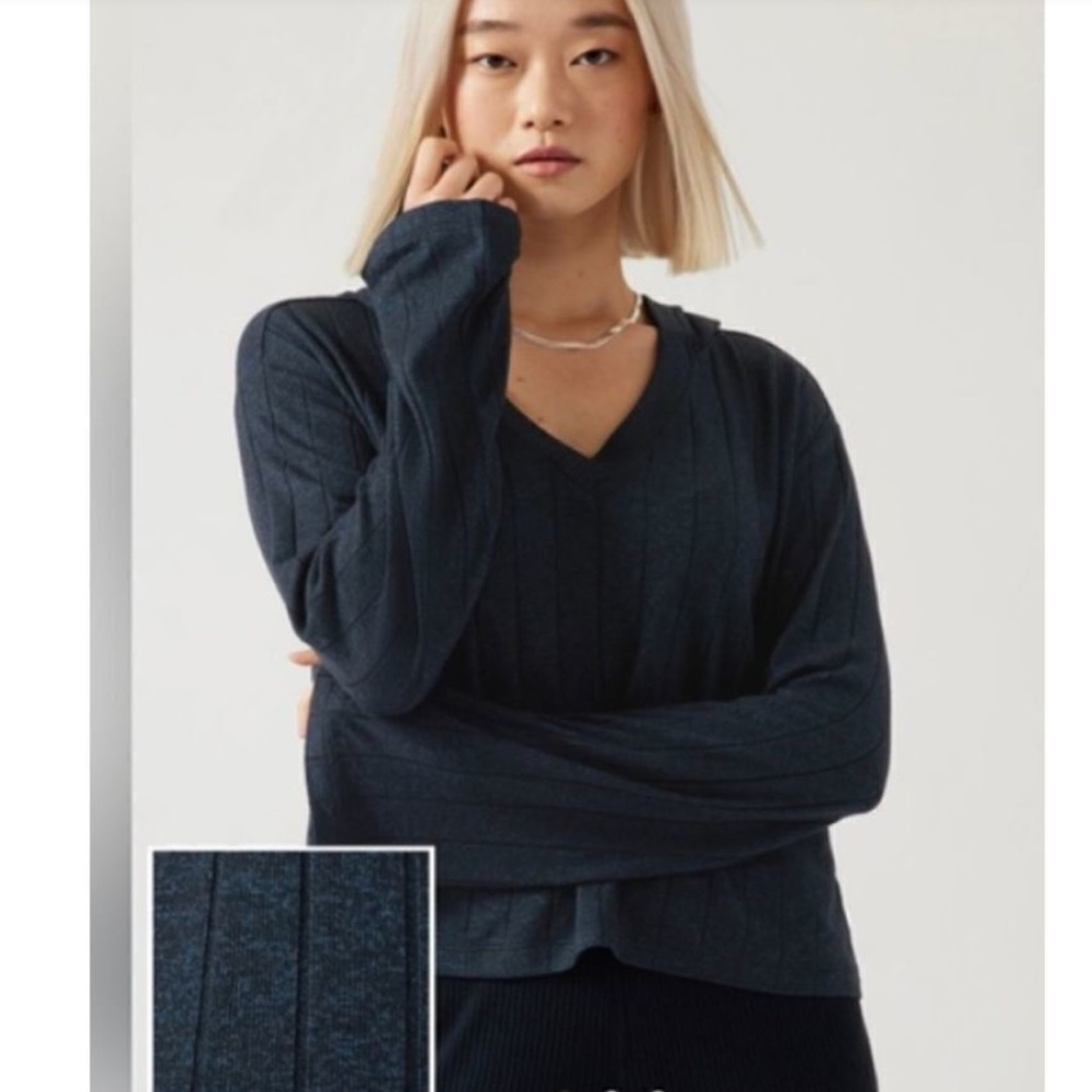 Athleta Harmony Hoodie Blue Heather Size M